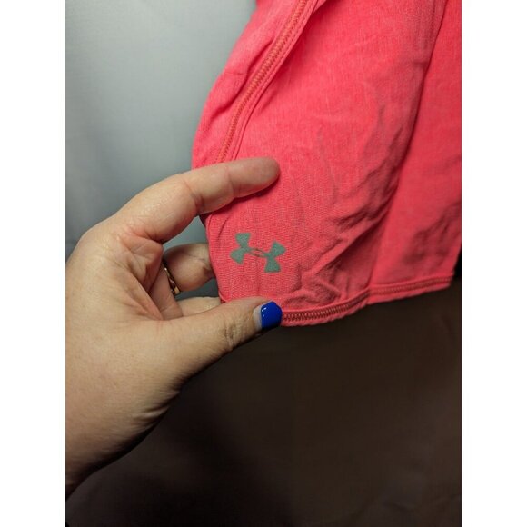 Pink Women's Under Armour Running Athletic Shorts Size XL Heat Gear With Liner - Picture 7 of 15